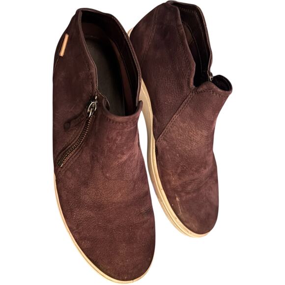 Ecco Brand Soft Zip Ankle Bootie, Purple Nubuck, Women's Size 10 - Picture 2 of 4